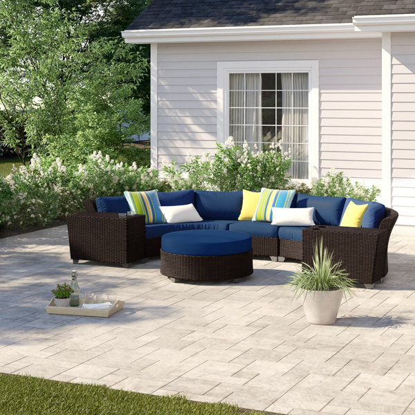 Sol 72 Outdoor™ Tegan Wicker/Rattan 5 Person Seating Group with